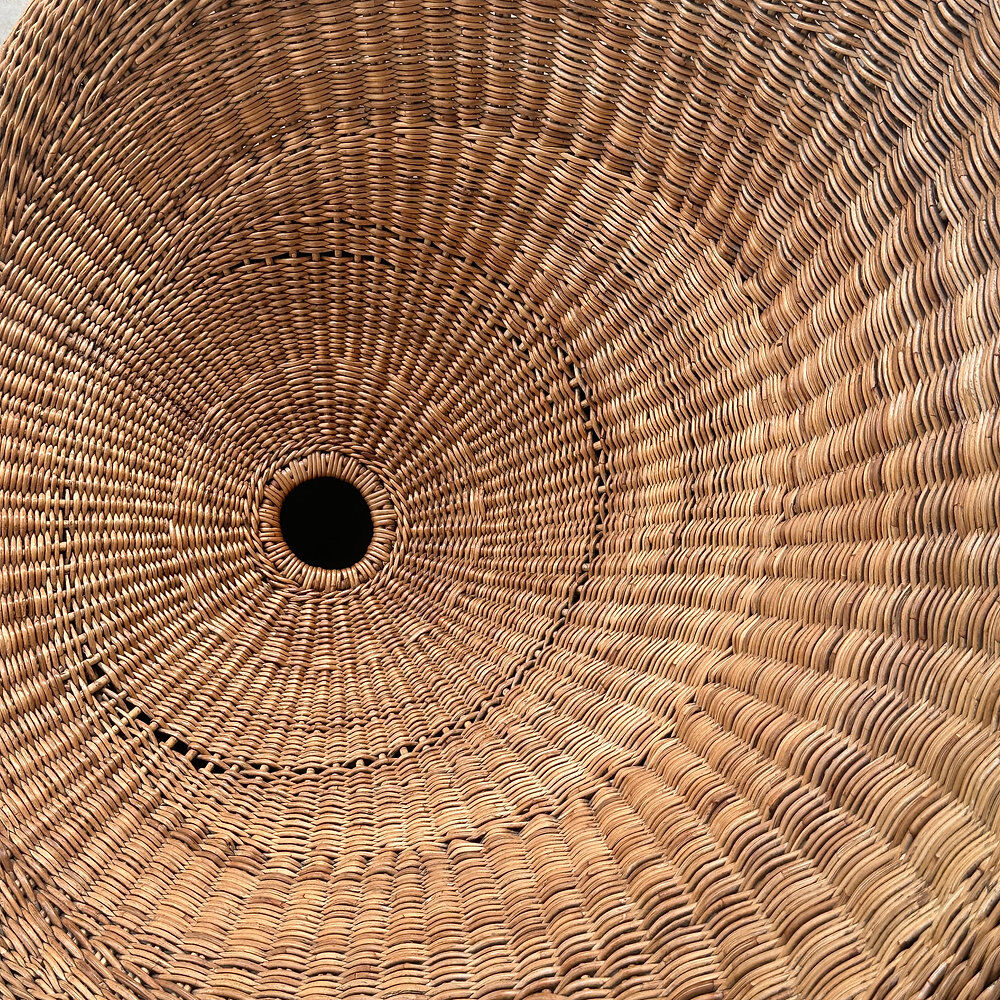 Egon Eiermann E10 wicker lounge chair, Germany, 1960s