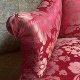Armchair Napoleon III red satin