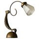Sculptural table lamp in brass and opaline glass, early 20th century.
