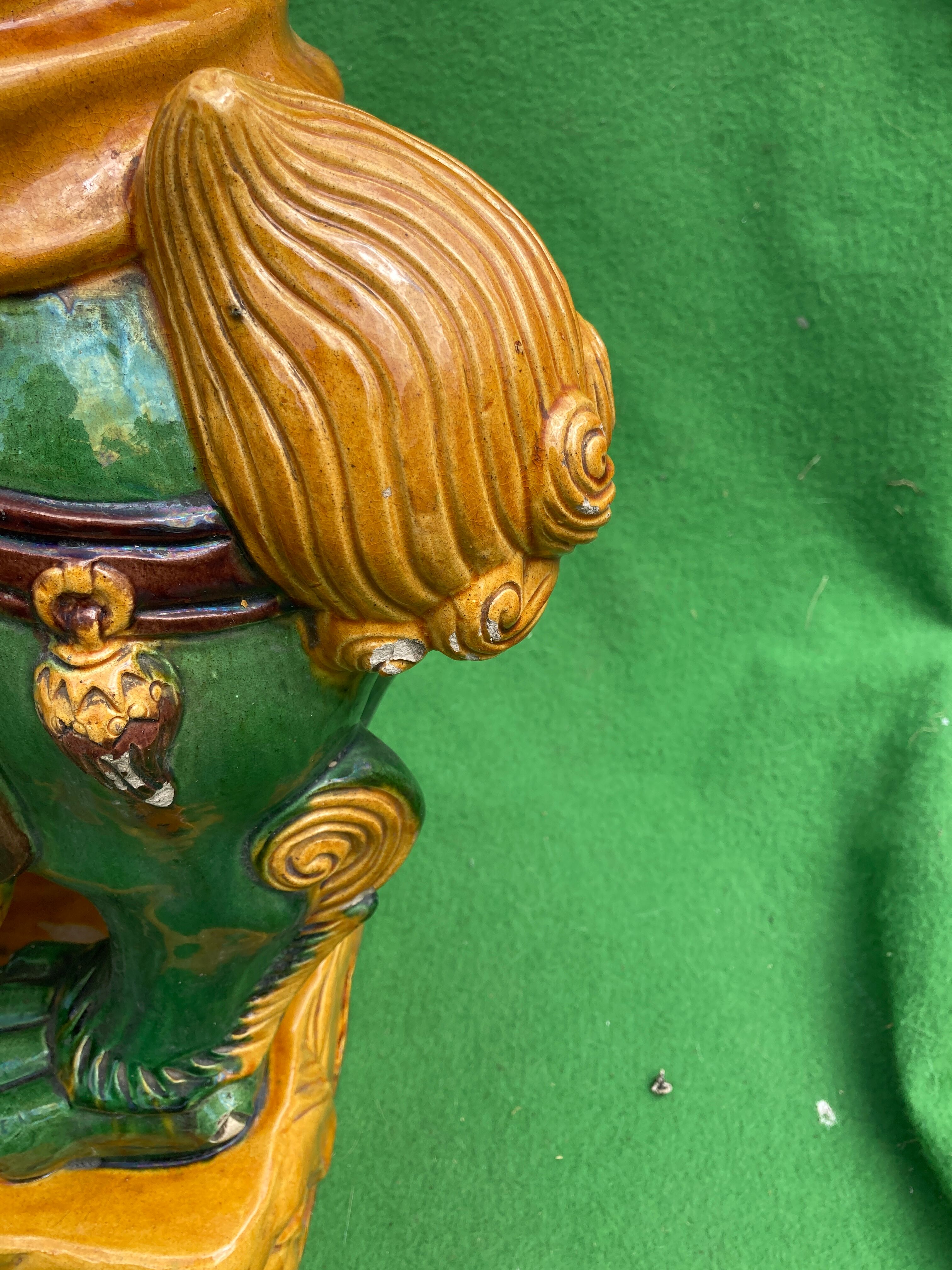 Foo dog garden pedestals or seats, Italy, mid-century