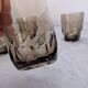 7 smoked glasses French design 1970s