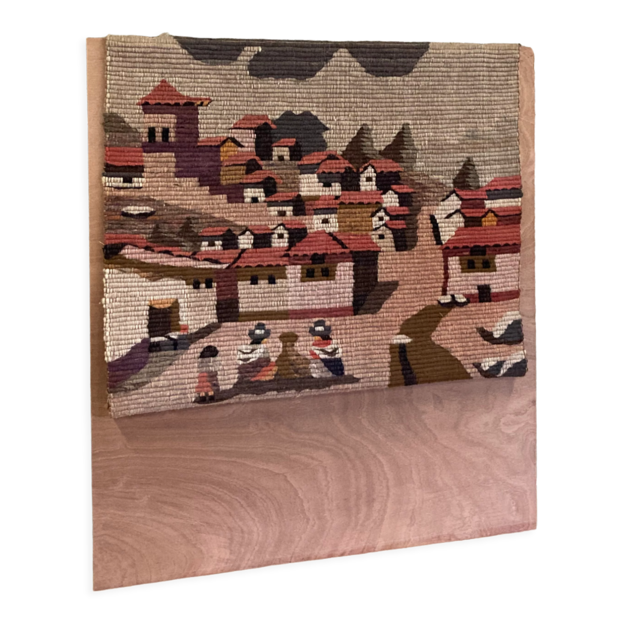 Peruvian tapestry 60/70 in alpaca wool - vintage peruvian handicraft