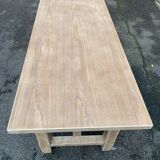 Renovated farmhouse dining table in raw oak from the 20th century, 180cm with drawer.