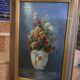 Oil on panel with bouquet