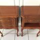 2 Louis XV style bedside tables with drawers and cabriole legs, 1960