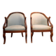 Paire de fauteuil gondoles col de cygne