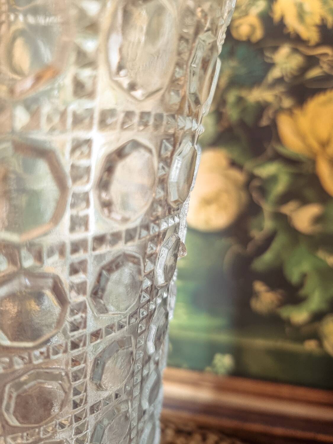 Large vintage glass vase