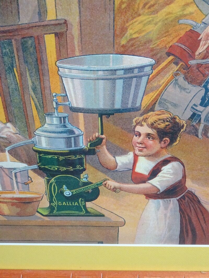 Old original poster oil skimmers gallia 1920