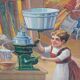 Old original poster oil skimmers gallia 1920