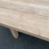 Renovated farmhouse table in solid oak from the 18th century, 240cm.