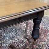 19th century English mahogany crank table with 3 extensions