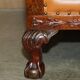 Restored three-seater leather canapé in late Victorian style.