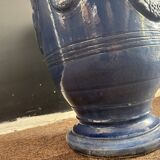 Vase d’Anduze émaillé bleu traditionnel – Modèle N°3