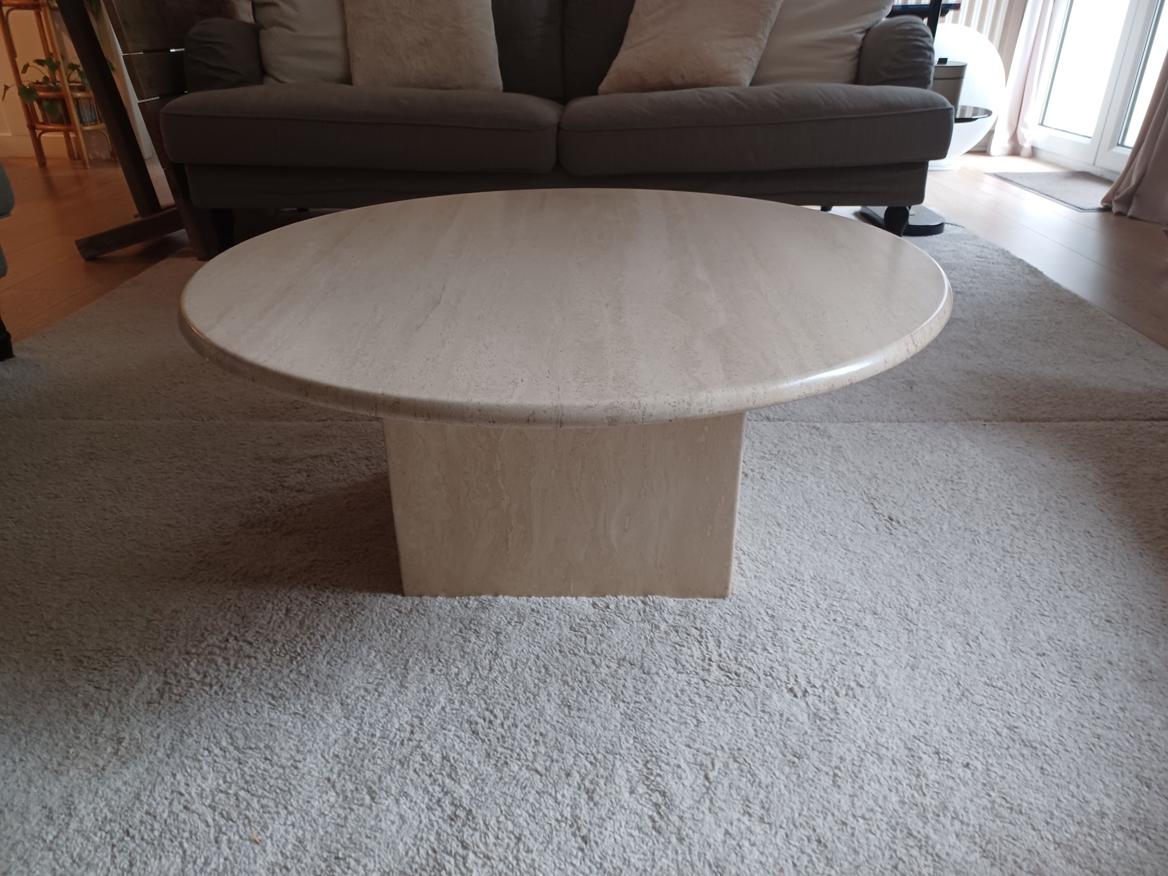 Vintage travertine coffee table