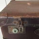 Suitcase box vintage with labels