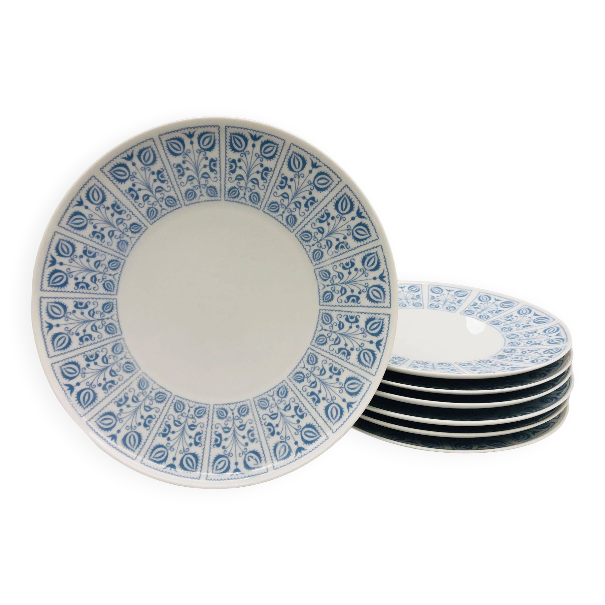 6 dinner plates and dish, H&C Selb Bavaria Germany Heinrich
