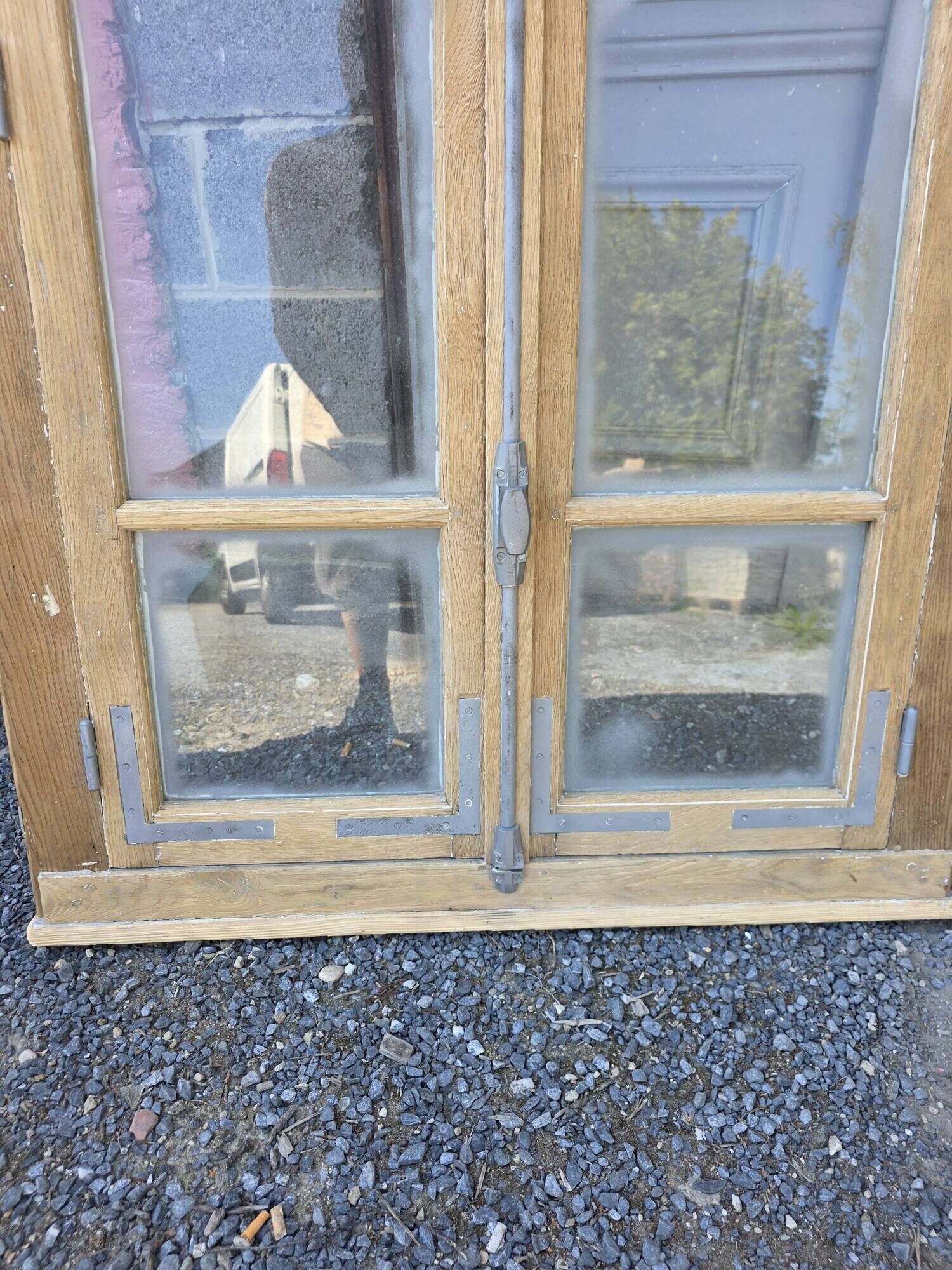 Old window in solid oak