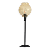 Lampe de table à poser avec un abat-jour ancien en verre doré