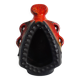 Bay Keramik orange-red and black candle holder from the 70s