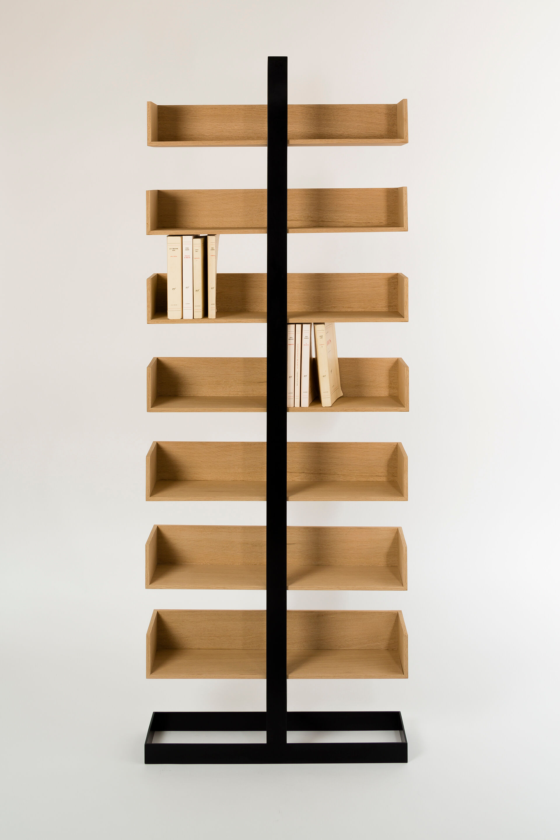 Severin-1 wooden and metal design bookshelf