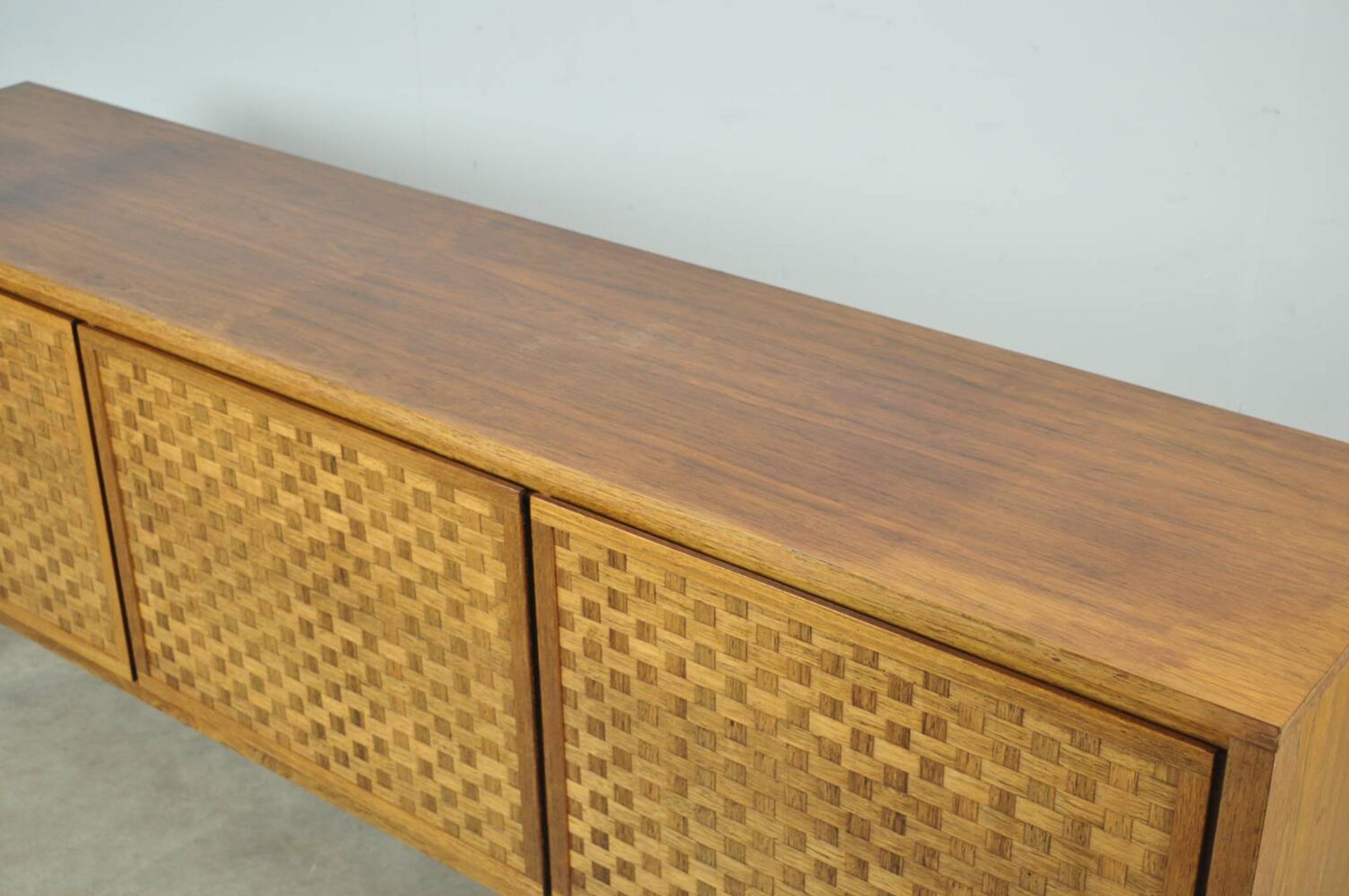 Buffet rio allemand vintage en palissandre, finition tissée, leo bub, 19