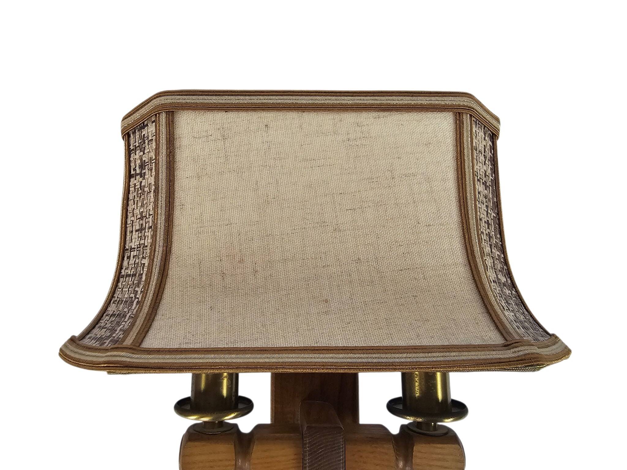 Herda Holland - pull-pendant wall lamp - wood - brass - 70s