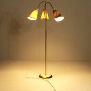 Italian Brass Three Light Floor Lamp, 1960s