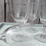 Engraved crystal glasses