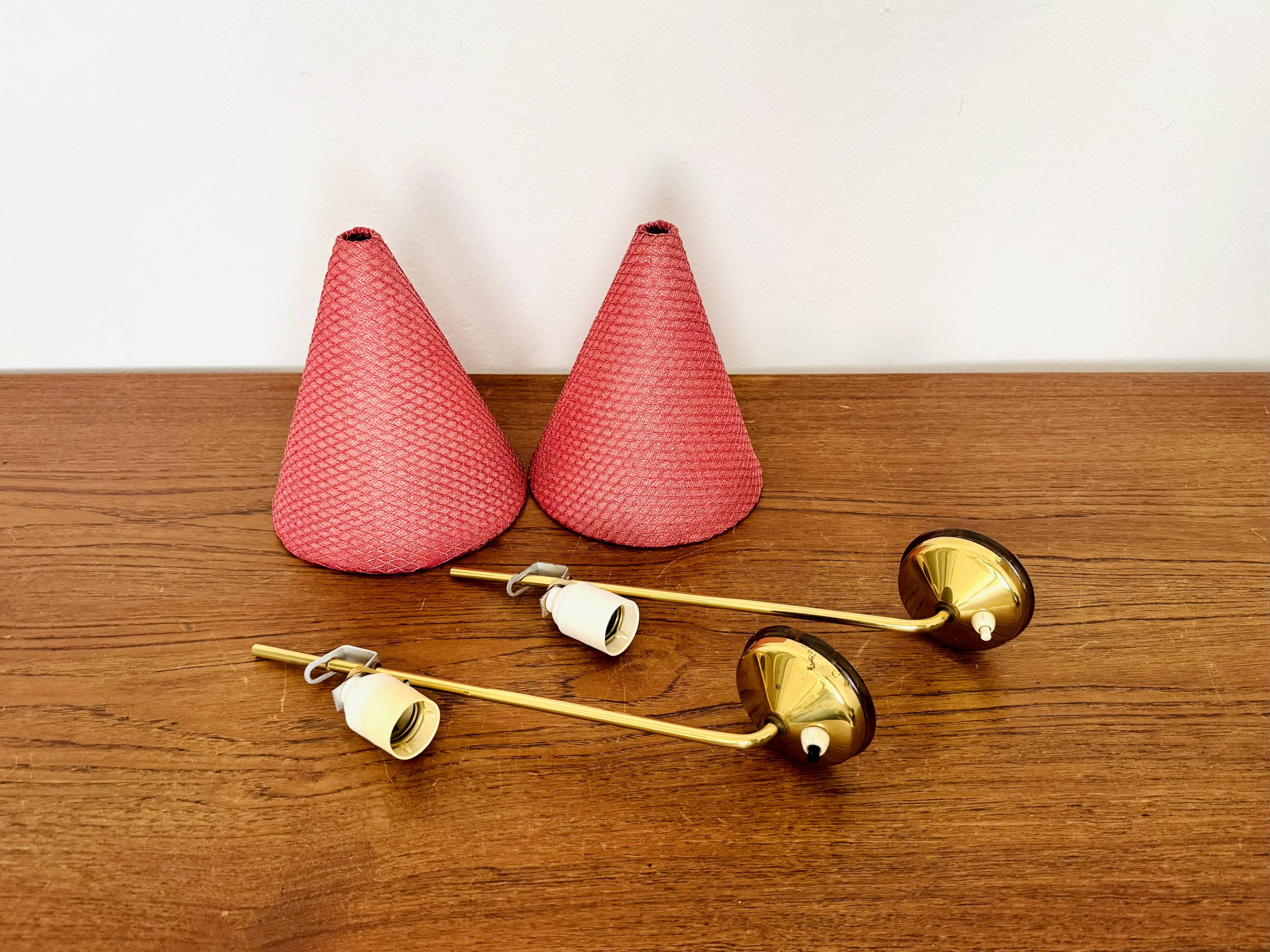 Ensemble de 2 appliques murales en laiton de Rupert Nikoll