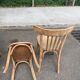 4 stripped bistro chairs in bent wood signed Fischel 1920