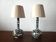Pair of Spanish painted wooden lamps