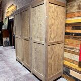 Old hardware cabinet in pitch pine - Early 20th century - Sandblasted