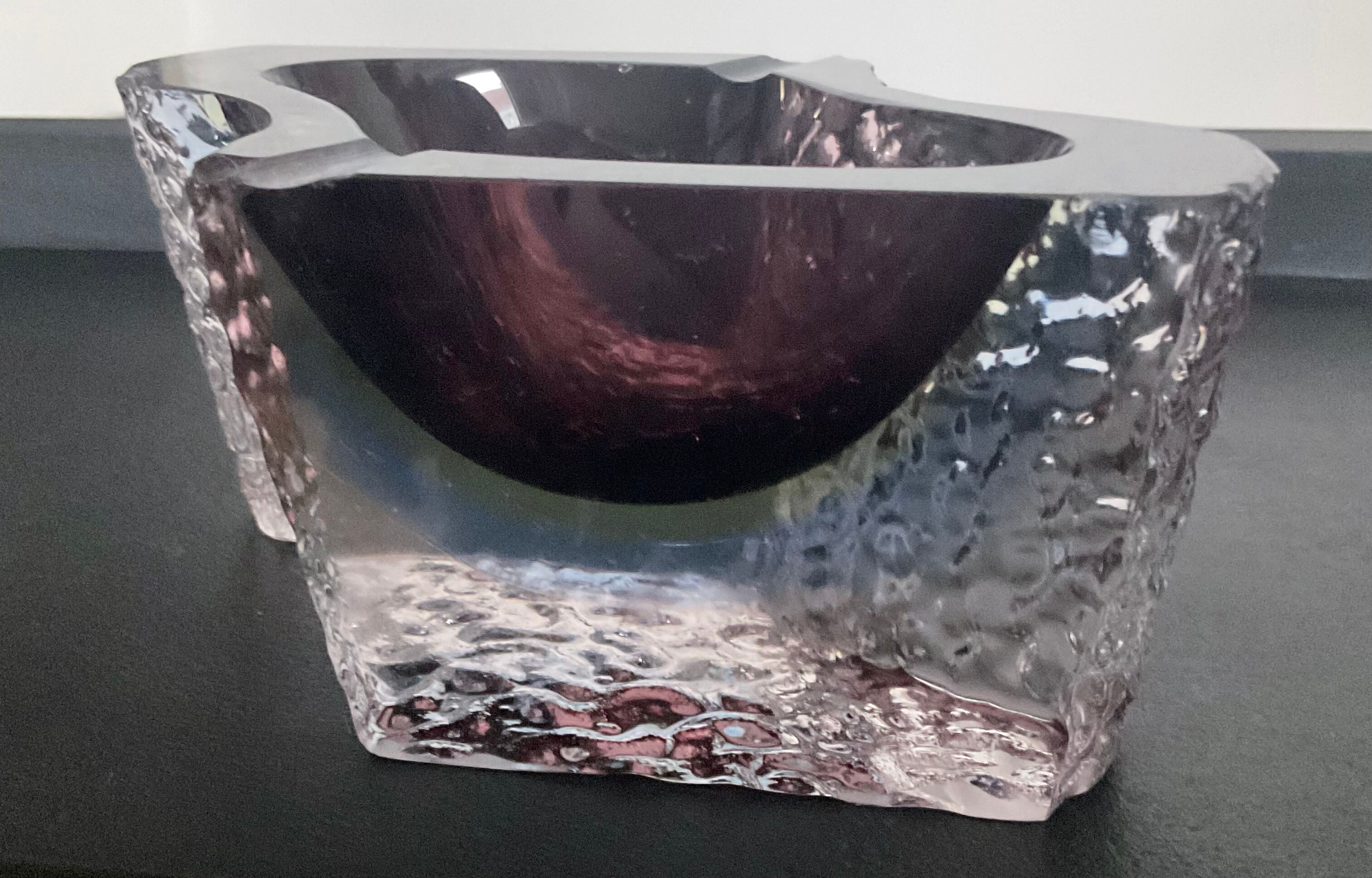 Duo Murano vase and ashtray by Alessandro Mandruzzato 60s