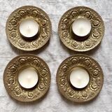 Flat golden candlesticks