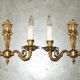 Pair of antique wall sconces in gilded bronze from the 1920s.