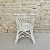 armchair woven wicker basket