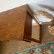 Vintage desk sled legs oak veneer