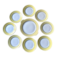 Ensemble ancien de 8 assiettes et un plat