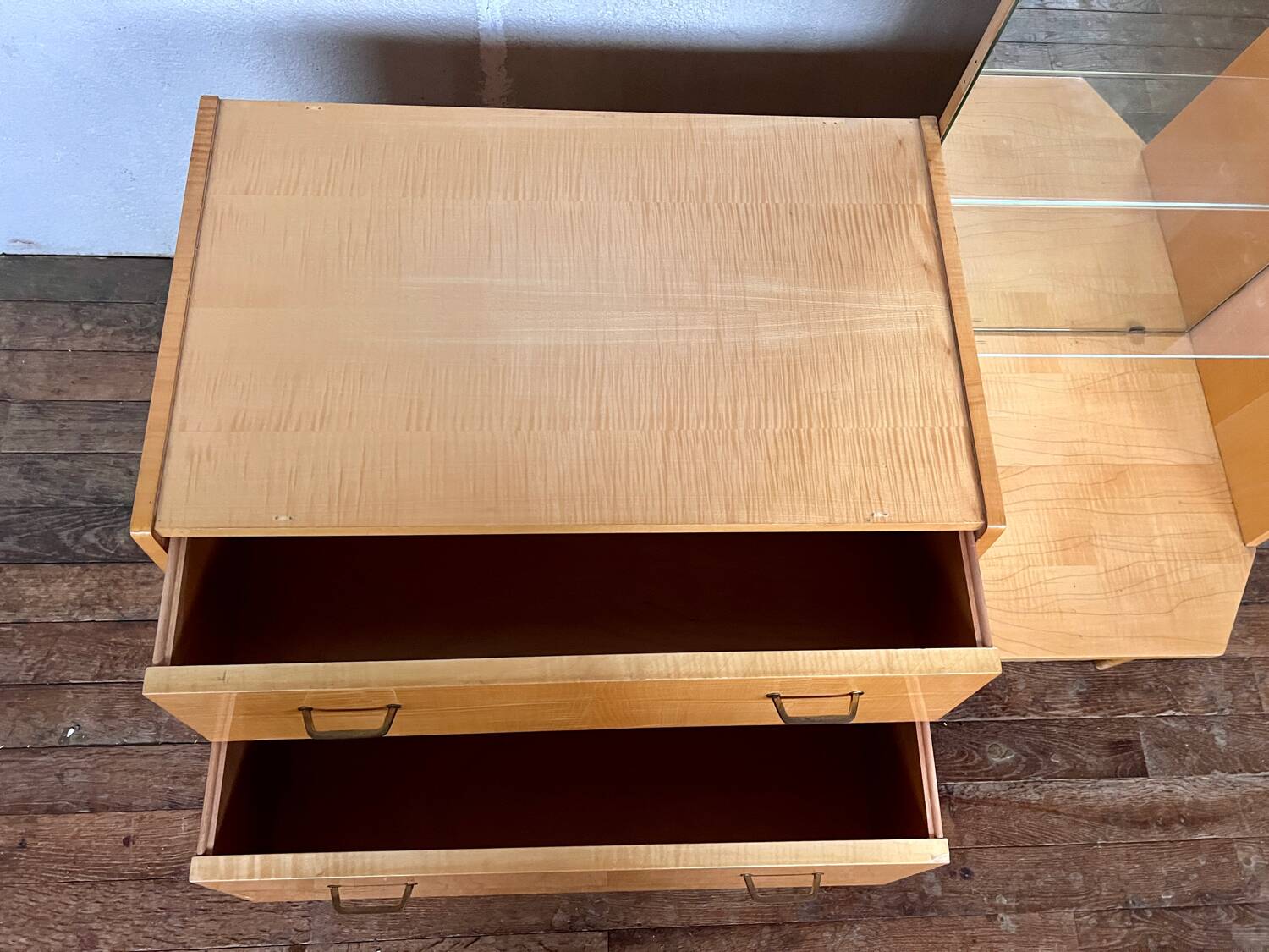 Vintage dressing table, in birch, dressing table / entrance furniture