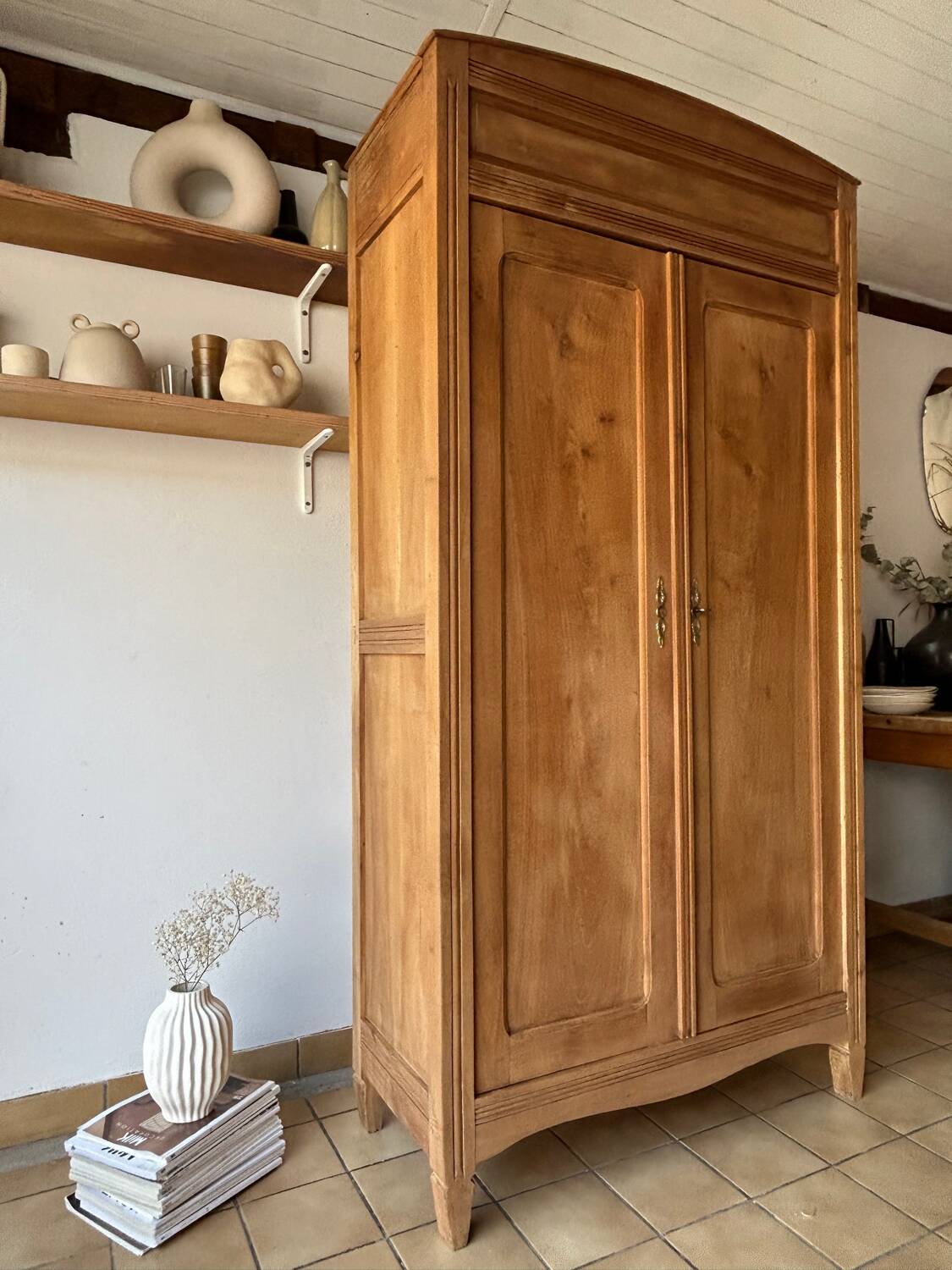 Renovated antique Parisian wardrobe