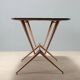 Vintage enamelled metal table, Italian design from the 1960s.