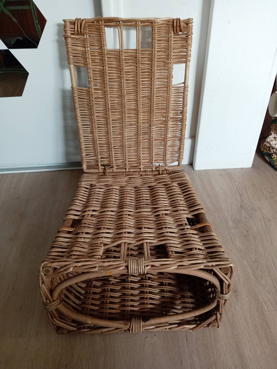 Vintage rattan beach chair