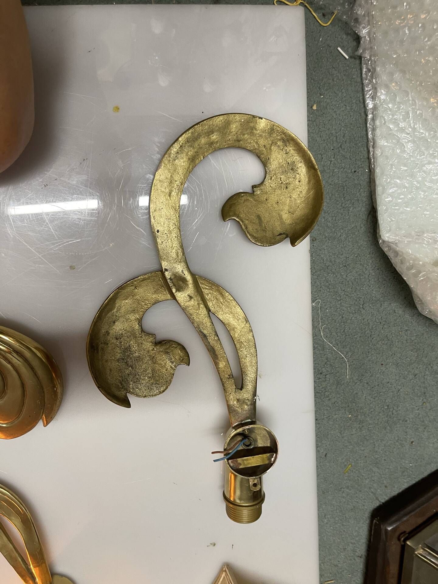 Large Brass Sconces Set of 4 by Hans Möller, Germany, 1960s