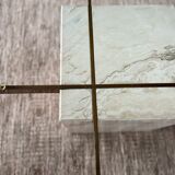 Table basse Artedi en travertin et verre 1970