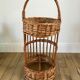 Wicker rattan bottle holder 50s-60s