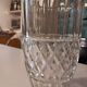 Transparent chiseled glass vase