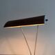 Large metal desk lamp with Wood Design texture by Eileen Gray, 1950s, France.