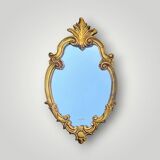 Antique mirror in carved wood with gilded leaf – Louis XV style – H59 cm