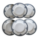6 vintage ironstone dinner plates – Andrinople series - Moulin des Lou