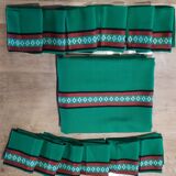 Basque green tablecloth and its 12 napkins